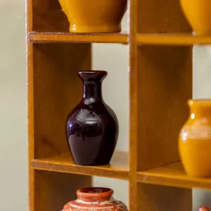 Miniatura jarron ceramica retro casa munecas modelo pequeno artesania decoracion estante