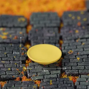 Resin miniature yellow plate model for dollhouse landscaping and DIY decor craft accessory