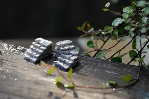 Detailansicht der Miniatur-Steintreppe für Mikrolandschaft Bonsai und DIY-Dekoration.