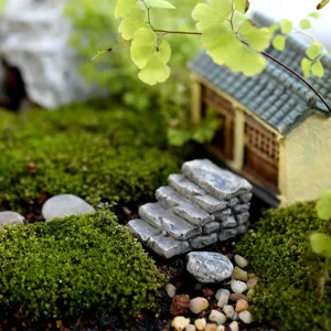 Mikrolandschaft Harz Steinstufen Miniatur Treppe Ornament Kreative Topfpflanze Terrarium Dekor Feengarten DIY Handwerk