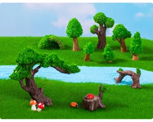 Miniatur Harz Bäume und Landschaftsdekorationen für DIY Mikro Gartenarbeit und Miniatur.
