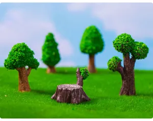 Harz Miniatur Baum Figuren fuer Garten Landschaft DIY Dekoration, kleine Feengarten Stuecke.