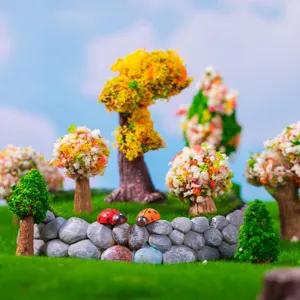 Mikrolandschaft Harz Baum Ornament Miniaturgarten Pflanzen DIY Terrarium Zubehör Heimdekoration Handwerk Figur