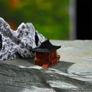 Miniatura stile cinese antico edificio modello acquario roccaglia micro paesaggio