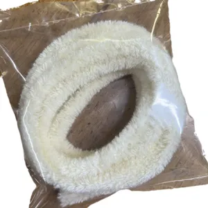 Verdickte Wolle Pfeifenputzer 14mm DIY Puppenhandwerk flauschige Stiele weißes Bastelmaterial 2.4m