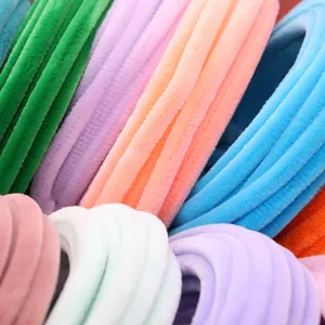 Colorful fuzzy pipe cleaners chenille stems DIY craft material fuzzy wire fluffy sticks 10mm