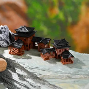 Miniature Chinese ancient architecture model for aquarium fish tank landscape bonsai decor