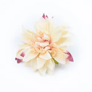 Flor de dalia artificial de seda para decoracion del hogar fotografia y accesorios de cabello.