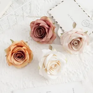 Artificial rose flower heads, suitable for home decoration and photography props details.