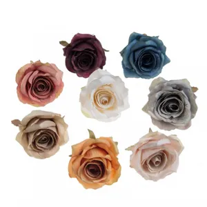 Artificial rose flower heads bulk for wedding bouquets, home decor, and DIY photography props.