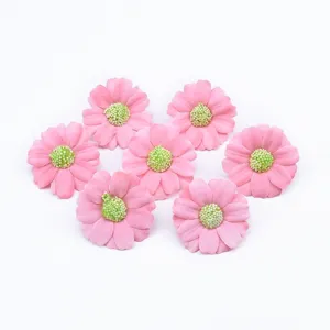 Fiori artificiali di margherite rosa per scatole regalo bomboniere e decorazioni fai da te