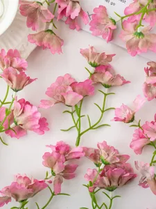 Artificial small orchid flowers pink flower heads DIY decorative accessories craft floral supplies