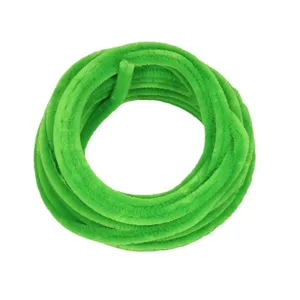 Green pipe cleaners chenille stems 10mm diameter 9m long DIY craft materials for handmade projects.