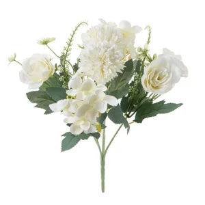 Nordic artificial flower bouquet peony hydrangea home decor dining table floral arrangement