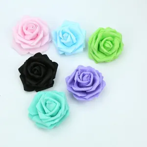 Artificial PE foam rose flower heads colorful DIY wedding decoration floral craft supplies.