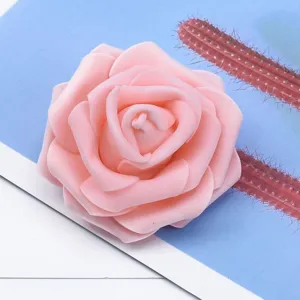 Artificial PE foam rose flower head pink DIY wedding bouquet Valentine's day gift decor