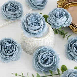 Artificial peony silk flowers detail shot, great for home decor, wedding props and party backdrop.