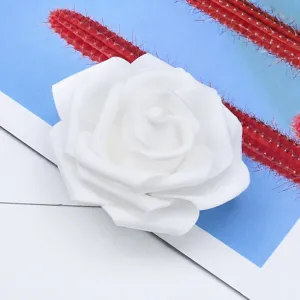 Artificial white PE foam rose flower head for wedding decoration DIY bouquet crafts item