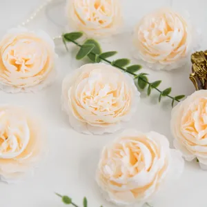 Artificial peony silk flowers for wedding decoration and party photo backdrops 8cm.
