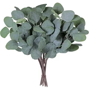 Artificial eucalyptus leaves branches fake plant greenery stems for floral arrangement home decor