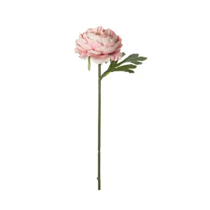 Artificial single peony flower for home decor wedding floral arrangement detail shot