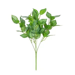 Artificial green plant faux foliage branch for home living room desktop decoration