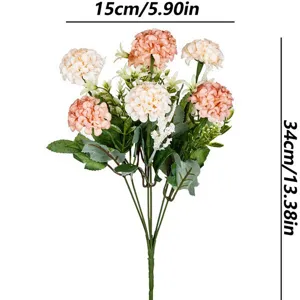 Bouquet di fiori artificiali crisantemo in seta per decorazione matrimonio 34cm