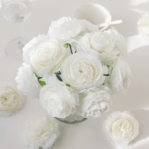 Artificial Peony Silk Flower Head Fake Flower Decoration For Wedding Photography Props Home Decor
