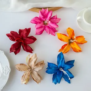 Artificial lily flower heads 12cm colorful simulation floral decor for wedding party home wall