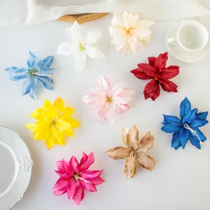 Artificial lily flower heads multi-color floral arrangement for wedding home decor