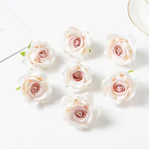 Artificial rose flower heads silk cloth DIY wedding decoration photography props detail view