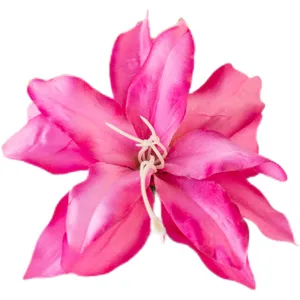 Artificial pink lily flower 12cm for wedding home party decoration and wall floral display.