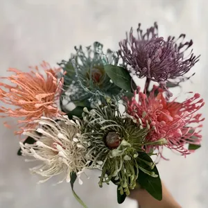 Künstlicher Nadelkissen Blumenstrauß Retro Stil Heimdekoration Blumenarrangement Requisite