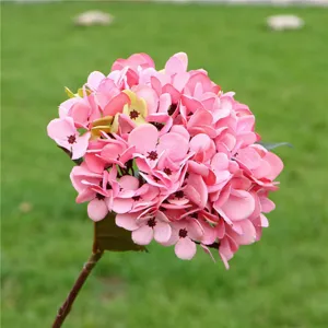 Künstliche einstämmige rosa Hortensie für Heimdekoration und Hochzeitsfeiern Dekoration.