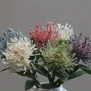 Künstliche Nadelkissenblume Blumenstrauß Vintage Stil Heimdekoration Floristik Requisite Foto