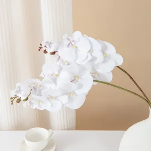 Ramo di orchidea phalaenopsis artificiale a 7 teste fiore finto decorazione nozze dettaglio