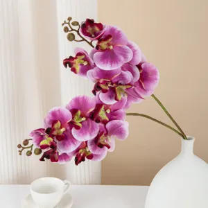 Fiori di orchidea phalaenopsis artificiali per decorazione domestica e matrimonio.