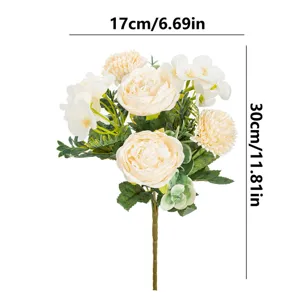 Bouquet di fiori artificiali rose peonie matrimonio decorazione casa composizione floreale