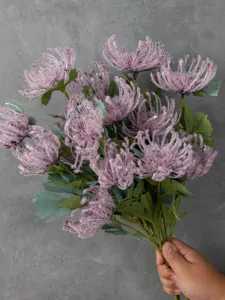 Artificial flower spider chrysanthemum bouquet, perfect for home and table decoration.
