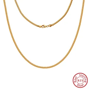 Detailed view of gold-plated 925 sterling silver wheat chain with lobster clasp.