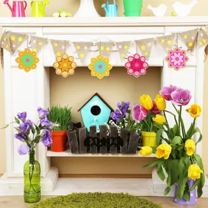 DIY bois fleur suspendu décoration artisanat en bois vierge tranche de bois guirlande décor
