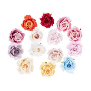 Artificial rose flower heads silk fabric flowers for DIY wedding party home decoration