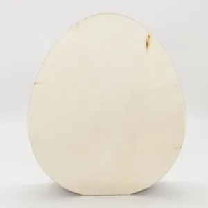 Unfinished wooden Easter egg blank craft ornament natural wood DIY painting home decor