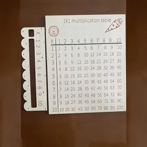 Tablero de madera de multiplicación matemática juguete educativo para niños aprendizaje