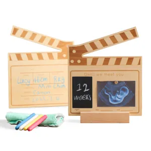 Accessoire photo clap de jalon pour bébé en bois ensemble de croissance nouveau-né.