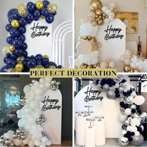 Kit de decoration d'arche de ballon pour fete d'anniversaire avec panneau Happy Birthday.