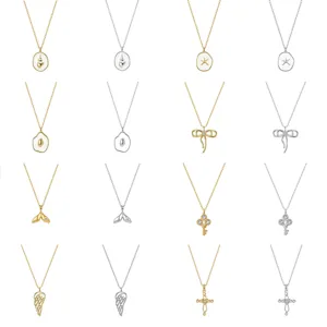 Exquisite Kollektion von 925er Sterling Silberketten mit eleganten Anhängern in Gold und Silber