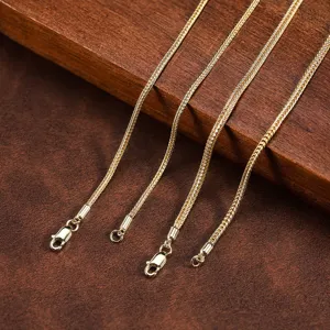 Collana a Catena a Coda di Volpe in Argento Sterling 925 Senza Ciondolo Placcato Oro Bianco Regolabile Choker DIY per Donna Gioielli