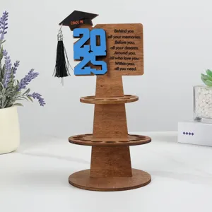 Soportes de madera para dinero graduacion 2025 decoracion de mesa para fiesta
