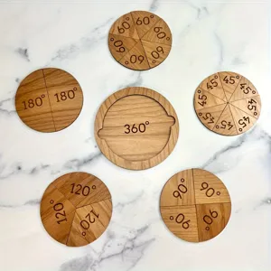 Houten geometrie hoek puzzel speelgoed vroege educatie wiskunde leren Montessori cognitief
